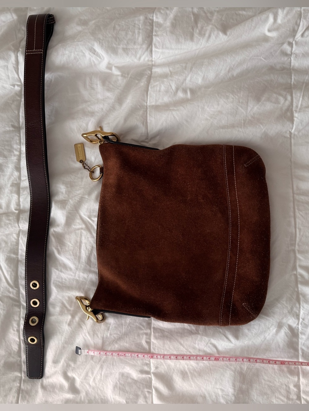 Coach Vintage Brown Suede Bucket Shoulder Bag - Picture 2 of 13